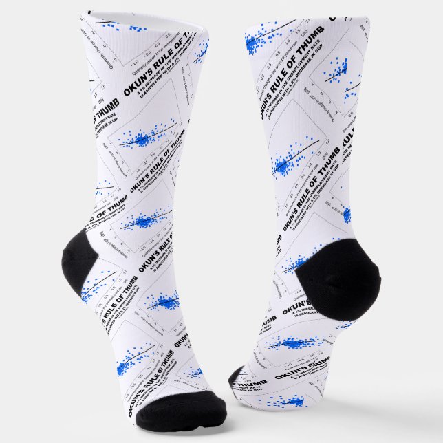 Okun's Rule Of Thumb Linear Regression Economics Socks (Angled)