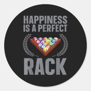 Ol Art For Men Women Cue Srt Ol Lover Billiard Pla Classic Round Sticker