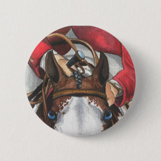 Ol Blue Eyes SHOWJUMPING Horse Art 6 Cm Round Badge