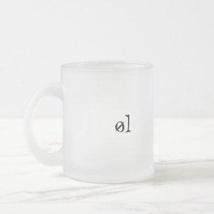 øl frosted glass coffee mug