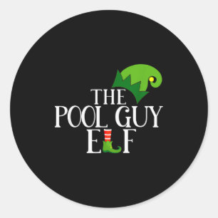Ol Guy Elf Matching Family Group Christmas Party P Classic Round Sticker