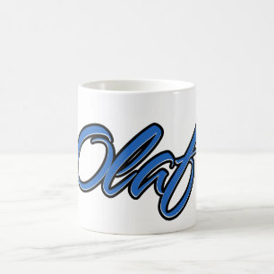 Olaf First Name Name blue cup coffee cup