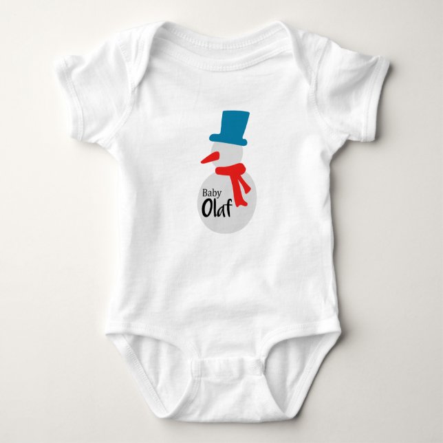 Olaf Snowman Baby Bodysuit (Front)