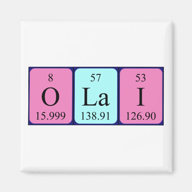 Olai periodic table name magnet (Front)