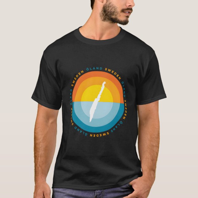 Oland Sweden Sunset Graphic T-Shirt (Front)
