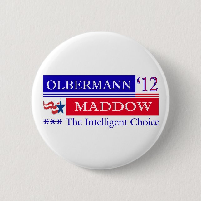 Olbermann Maddow 2012 button (Front)
