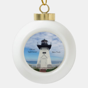 Olcott Lighthouse ball or snowflake ornament