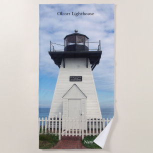 Olcott Lighthouse beach towel