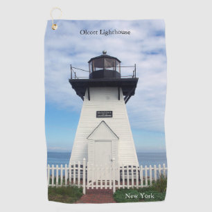 Olcott Lighthouse golf towel