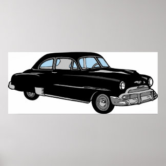 Old 1950 Vintage Chevy Car - Classic! Poster
