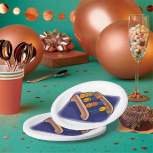 Old Abacus Paper Plate