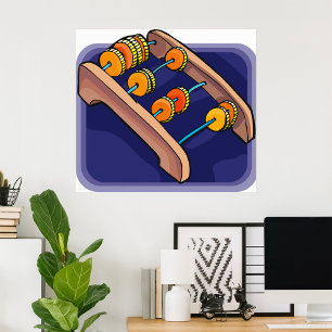 Old Abacus Poster