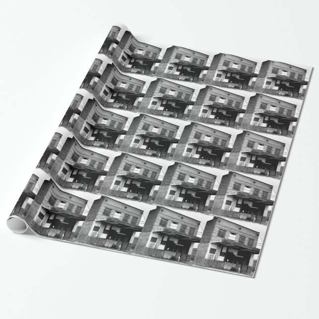 Old Abandon Building Wrapping Paper (Unrolled)
