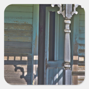 Old, abandoned homestead square sticker