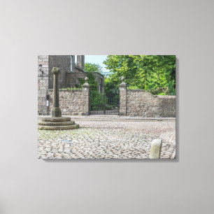 Old Aberdeen Mercat Cross view canvas print