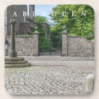 Old Aberdeen Mercat Cross view coasters