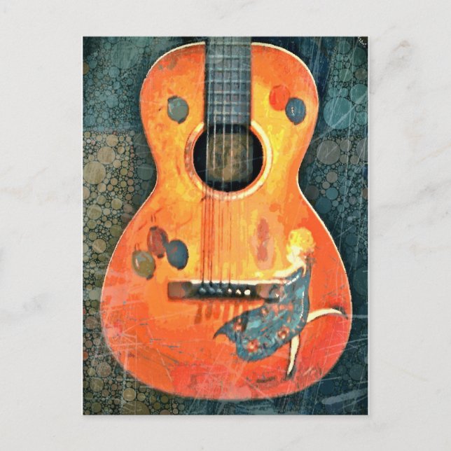 Old Acoustic Guitar Postcard (Front)