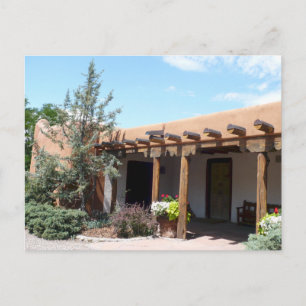 Old Adobe Santa Fe New Mexico Postcard