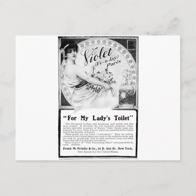 Old Advert For My Lady’s Toilet Postcard (Front)