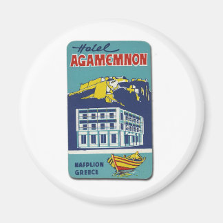 Old Advert Nafplio Greece Hotel Agamemnon Magnet