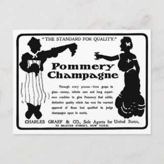 Old Advert Pommery Champagne Postcard