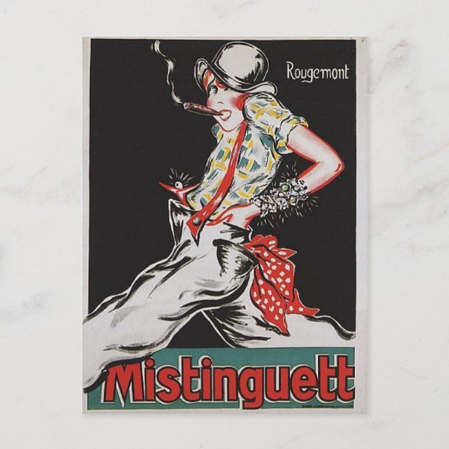 old advertising collection, vintage, smoking postcard (Front)