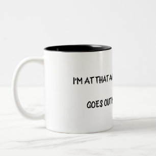 Old Age Humour Two-Tone Coffee Mug