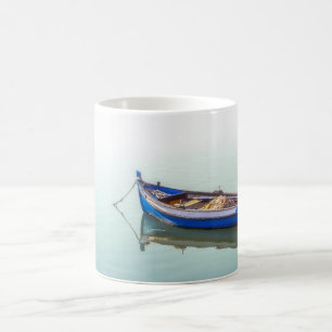 Old Aiola boat. Small rowboat in Seixal Bay. Coffee Mug