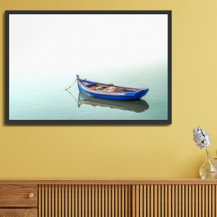 Old Aiola boat. Small rowboat in Seixal Bay. Photo Print
