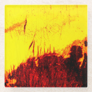 Old Amber Glass Coaster
