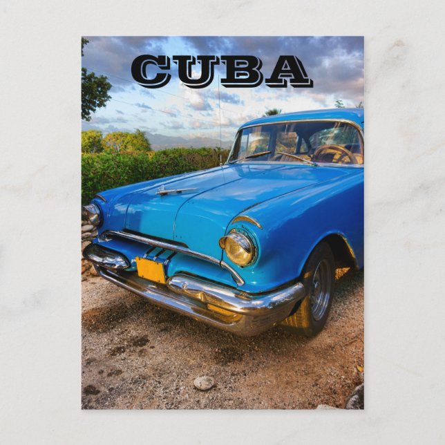 Old American classic car in Trinidad, Cuba Postcard (Front)