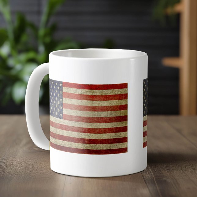 Old American Flag Coffee Mug (American Flag Mug)