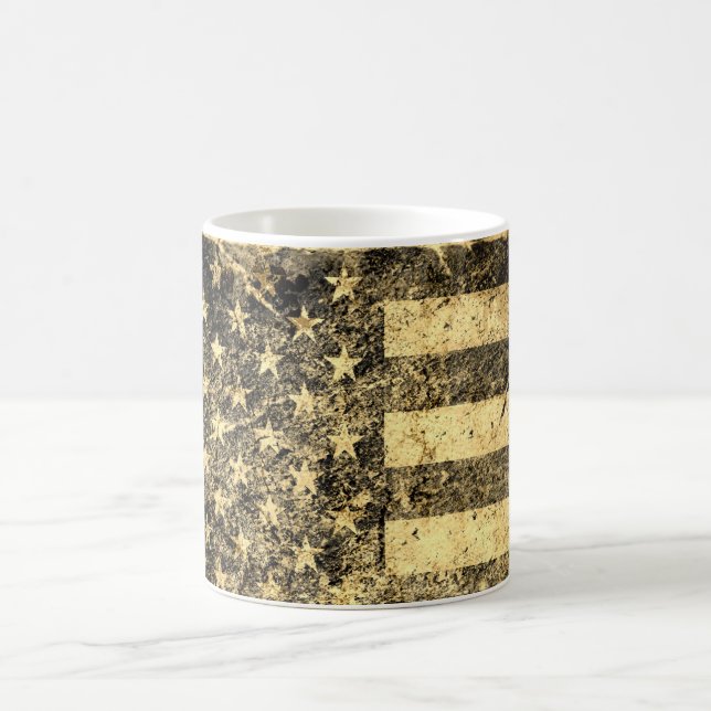 Old American Flag Grunge 2 Coffee Mug (Center)