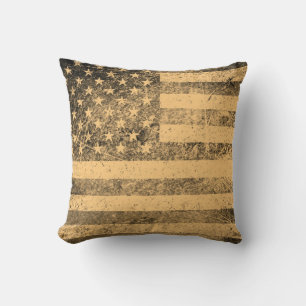 Old American Flag Grunge 2 Cushion