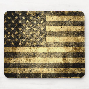 Old American Flag Grunge 2 Mouse Pad