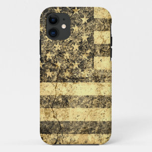 Old American Flag Grunge Cracked Wall Case-Mate iPhone Case