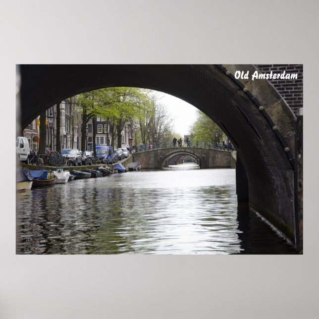 Old Amsterdam Bridge Poster (Front)