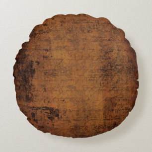 Old ancient vintage texture round cushion