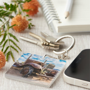 Old and abandoned car #3 in Solitaire, Namibia Key Ring