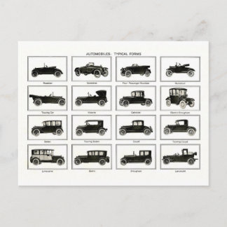 Old and classic car (retro auto): Vintage Cars Postcard