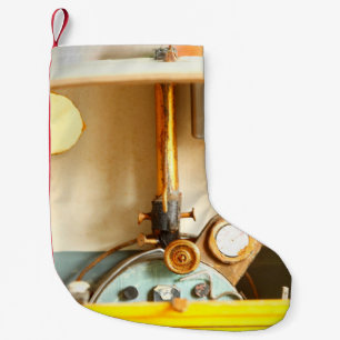 Old and dirty interior scratch build design of min small christmas stocking