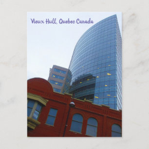 Old and New Buildings Downtown Vieux Hull Postcard