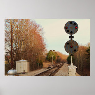 Old and Original N&W Railway Signals Poster
