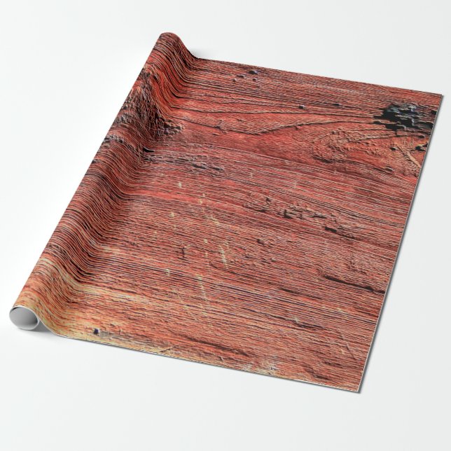 Old and rustic hardwood log surface, background te wrapping paper (Unrolled)