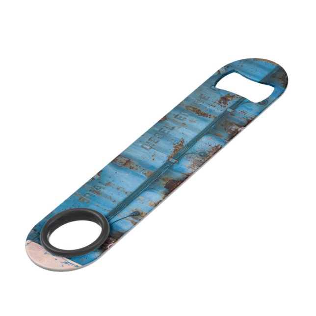 Old and rusty Atlas Imperial diesel engine at Inde (Back Angled)