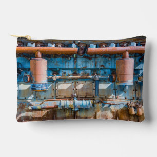 Old and rusty Atlas Imperial diesel engine at Inde Accessory Pouch