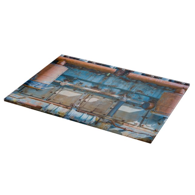 Old and rusty Atlas Imperial diesel engine at Inde Cutting Board (Corner)