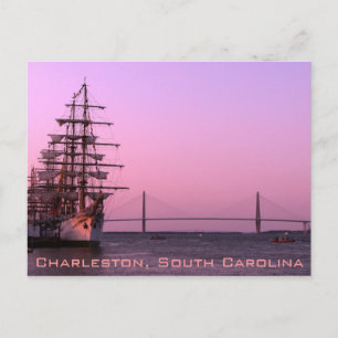 Old and the New in Charleston Postcard