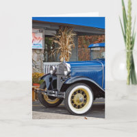 Old Antique Blue Car