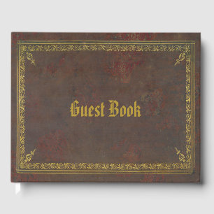 Old antique book Goth style guest book